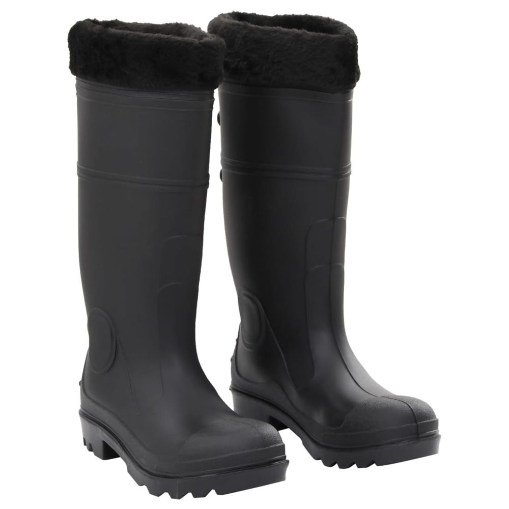 Wolfpack Bottes Hautes En Caoutchouc Noir Taille 45 - Étanches Et Résistantes Pour Usage Professionnel