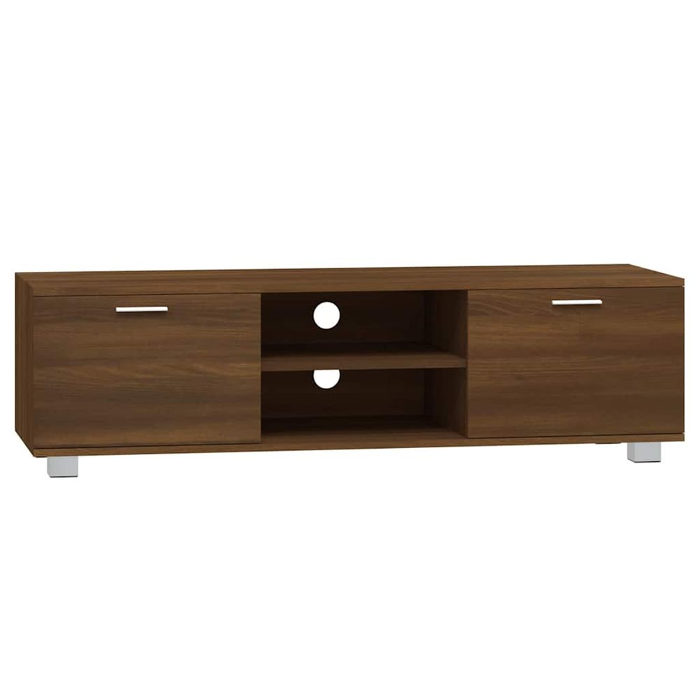 Meuble tv chêne marron 140x40,5x35 cm bois d'ingénierie