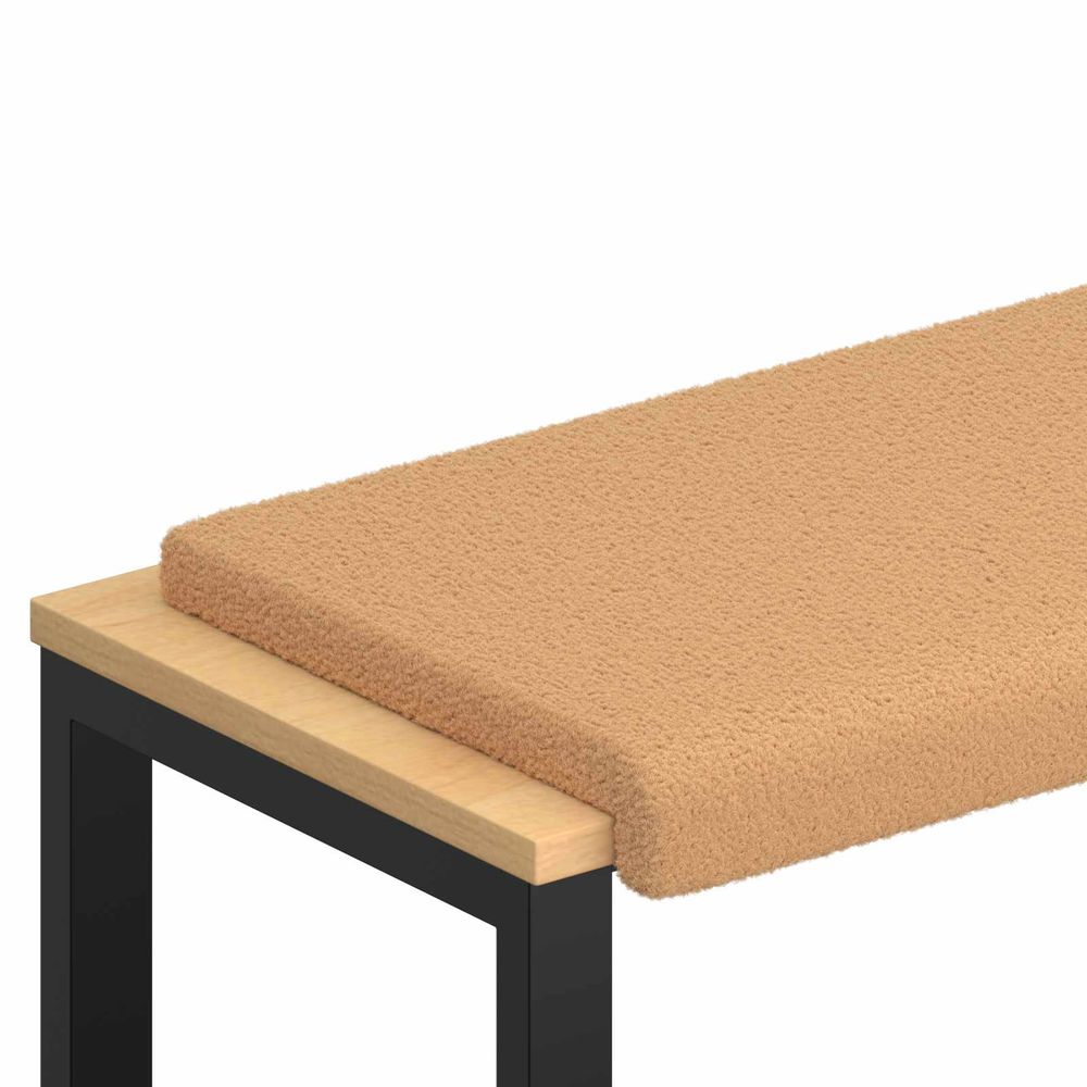 Coussin de banc tissu sherpa beige profondeur 35 cm