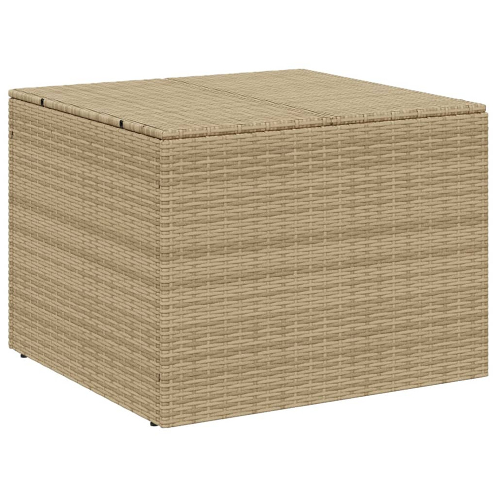 Boîte de rangement de jardin mélange beige 291l résine tressée