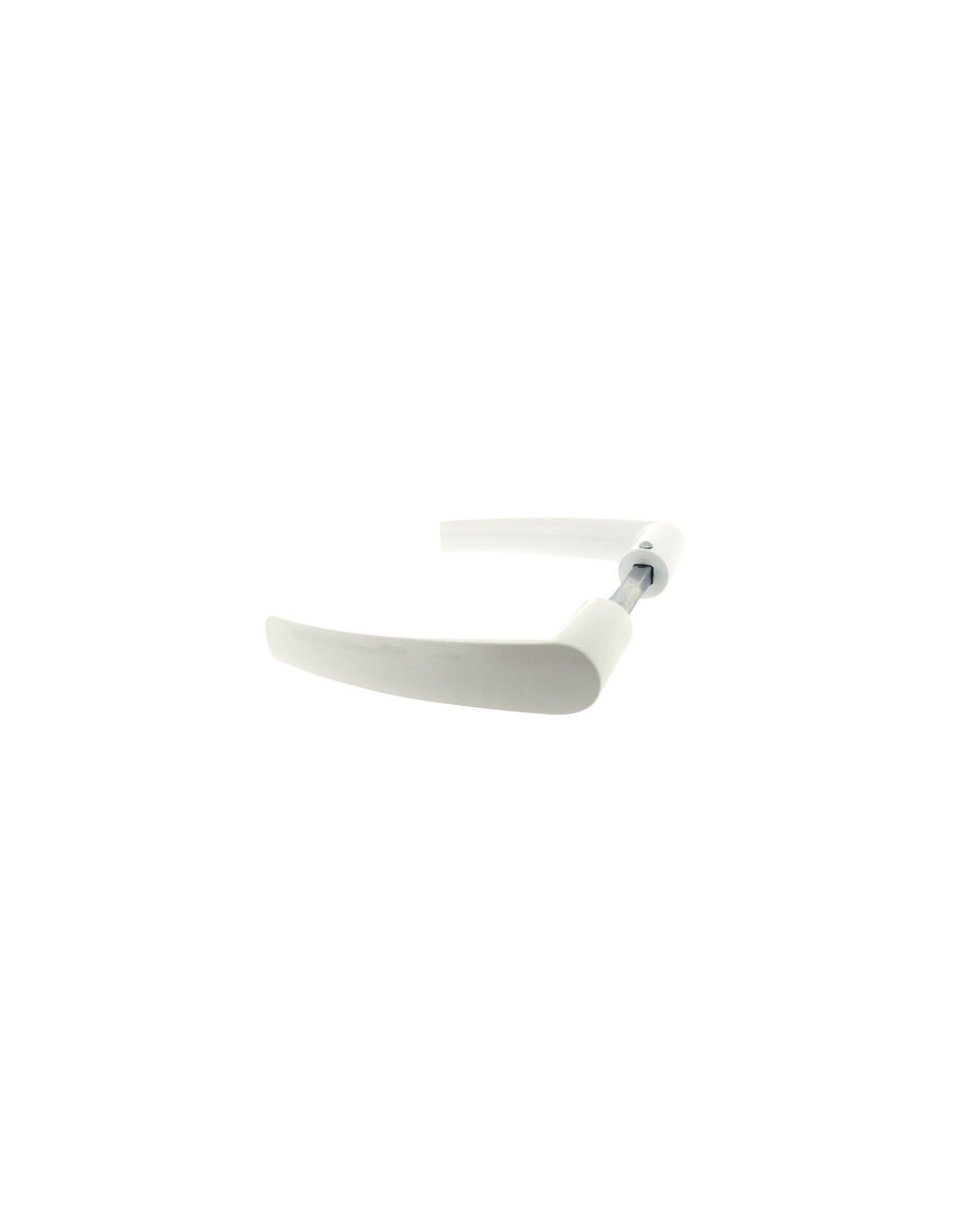 Bequille double carré de 6 aluminium blanc - alpertec