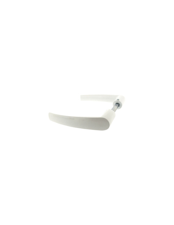 Bequille double carré de 6 aluminium blanc - alpertec
