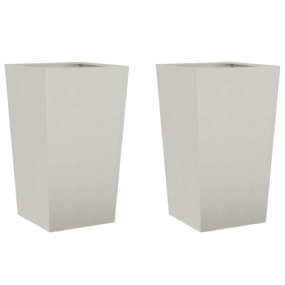 Jardinière d'extérieurs 2 pcs 45x45x75 cm acier inoxydable