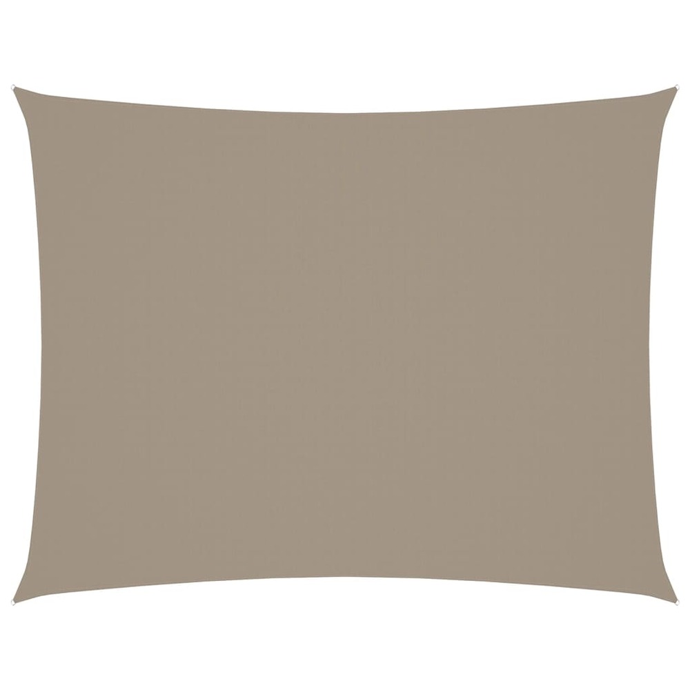 Voile de parasol tissu oxford rectangulaire 5x7 m taupe