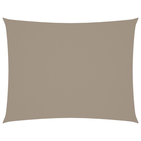 Voile de parasol tissu oxford rectangulaire 5x7 m taupe