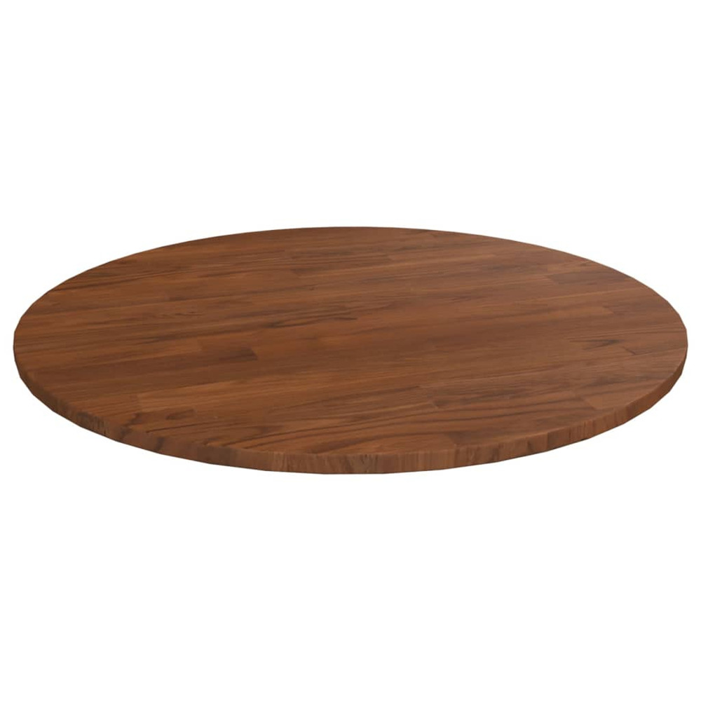 Dessus de table rond marron foncé ø60x1,5cm chêne massif traité