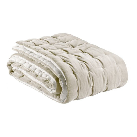 Chemin de lit uni elise grege 90 x 240 cm