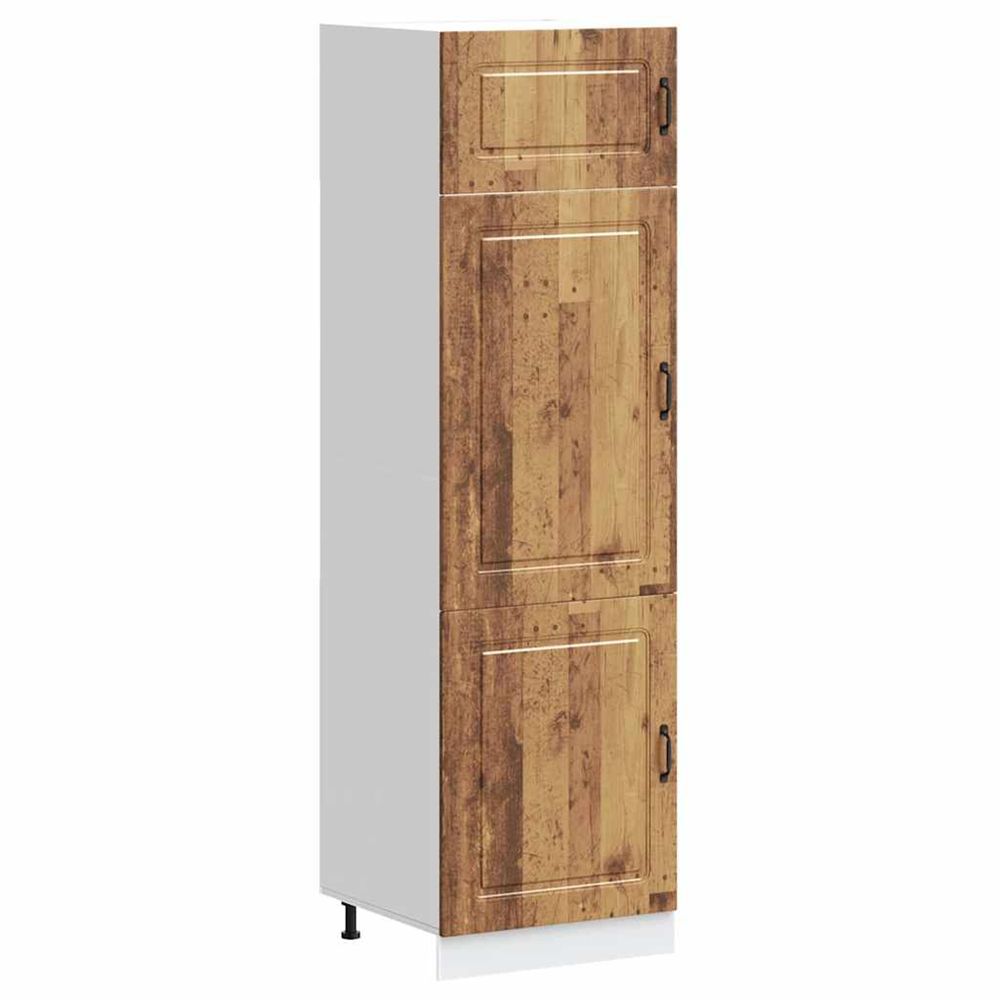 Armoire de cuisine kalmar vieux bois bois d'ingénierie