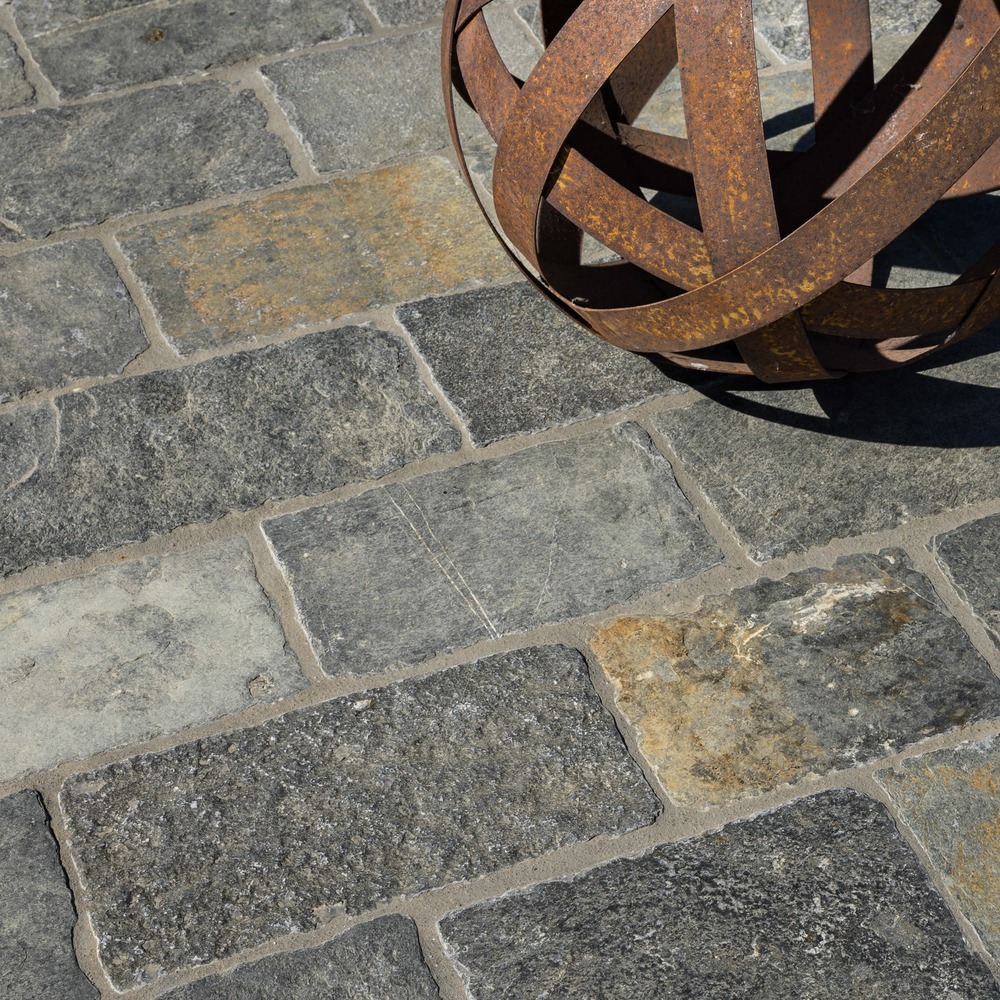 Pavé pierre de tandur noir longueur libre x15x2,2 cm (vendu au m²) - ro'ma nature