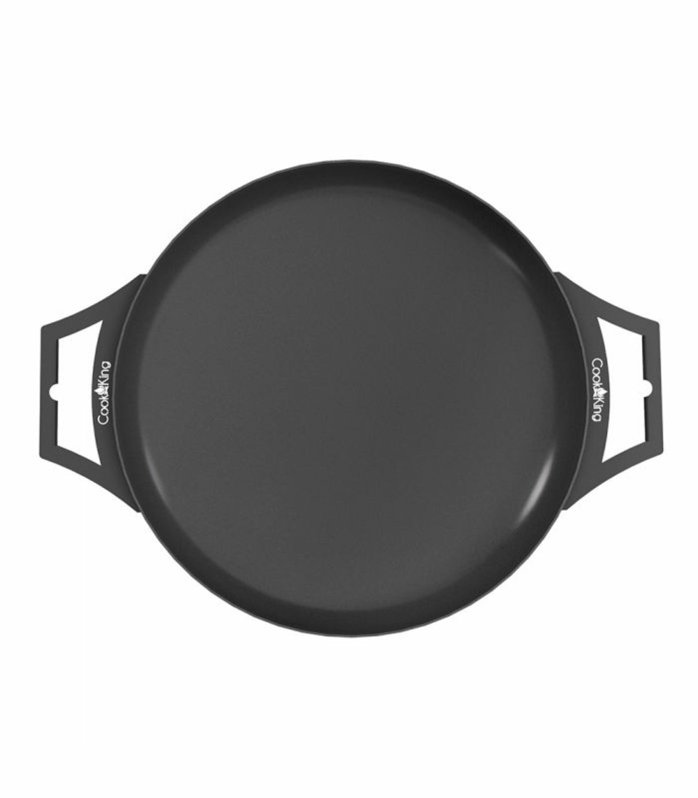 Wok en acier naturel 40cm avec deux poignées, cookking, 121220