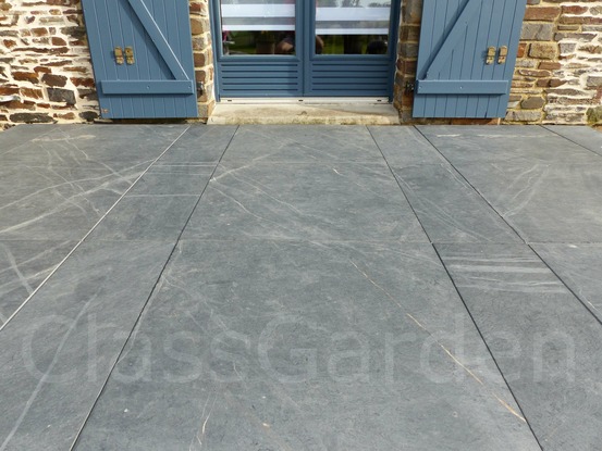 Terrasse ardoise 80x80 - 5 m² - 8 dalles
