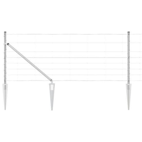 Poteau de clôture. Galvanisé 25 x 0,8 m acier