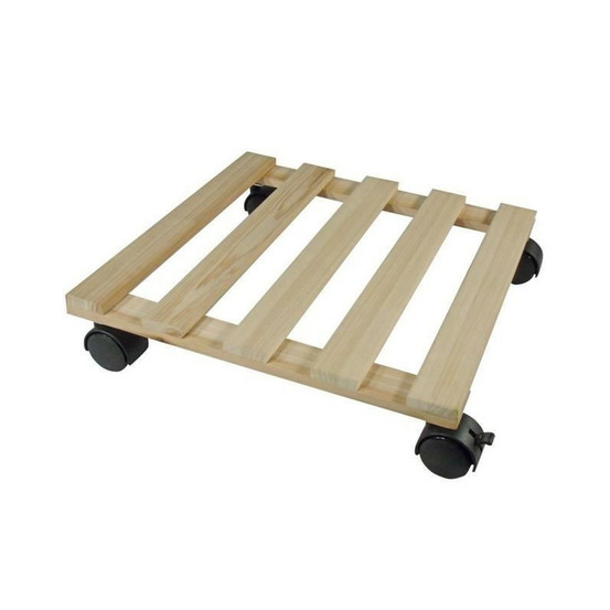 Nature tablette a roulettes pour plantes - sapin - h7,4 x 35 x 35 cm