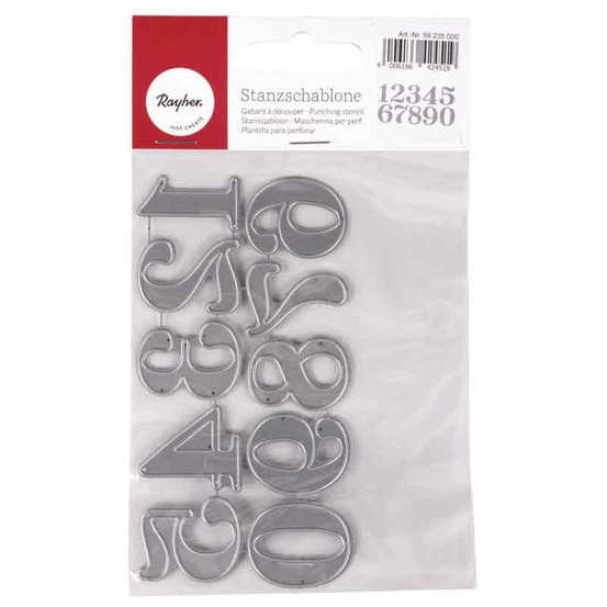 Matrice de découpe 2,8 x 1,5 cm - big numbers