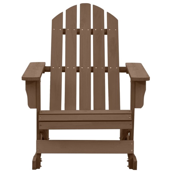 Chaise à bascule de jardin bois marron