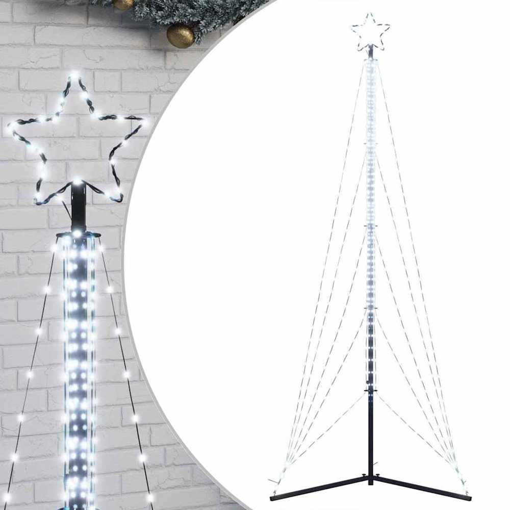 Sapin de noël à led 525 led blanc froid 302 cm
