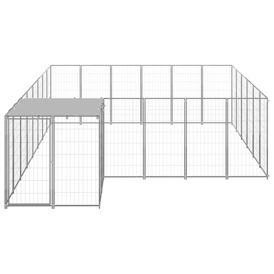 Chenil argenté 12,1 m² acier