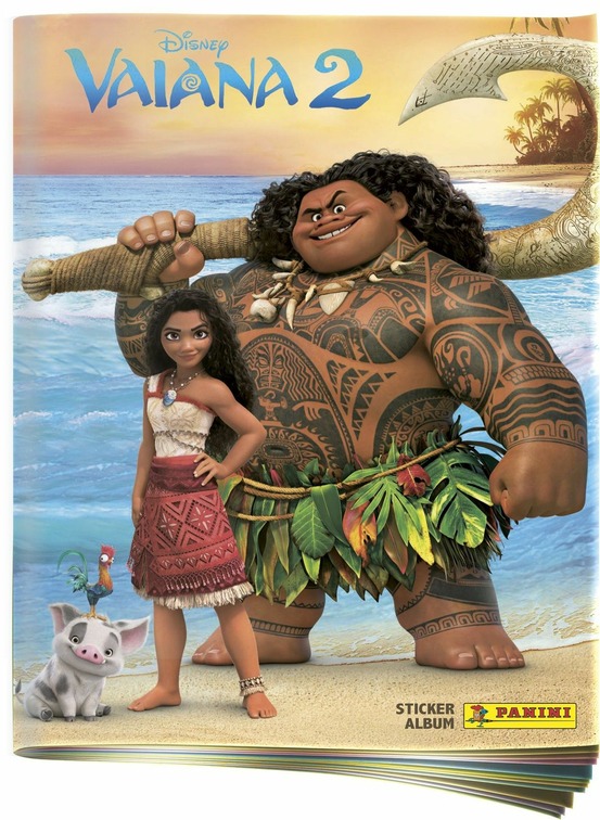 Album vaiana 2 - 192 stickers 48 brillants - aventure captivante