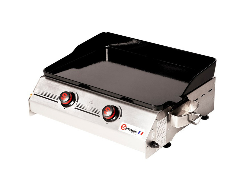 Plancha gaz 2 brûleurs so premium - 7 kw