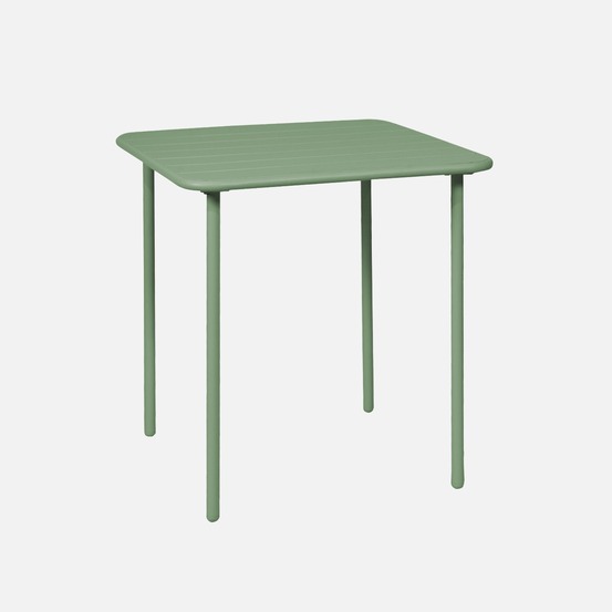 Table de jardin métal 2 places, amelia 70 x 70cm