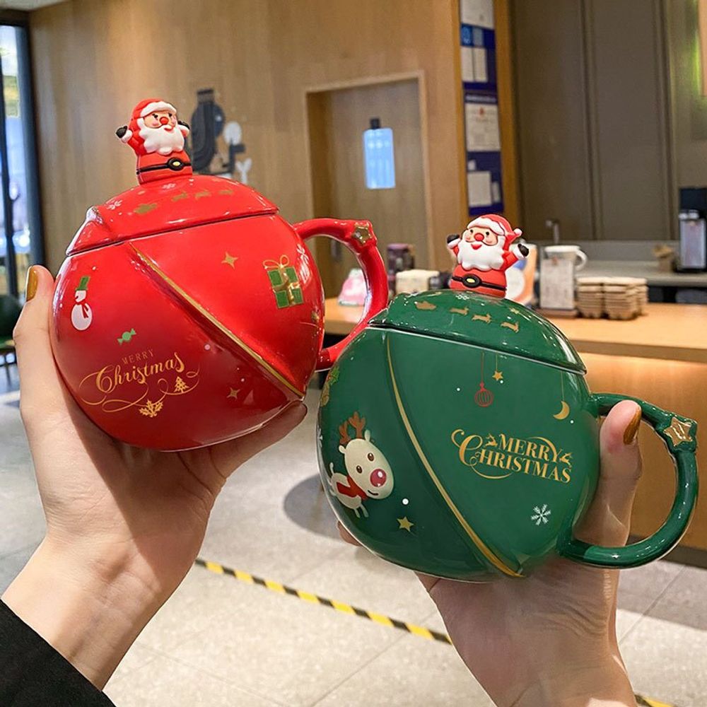 Tasse de noël - père noël - vert