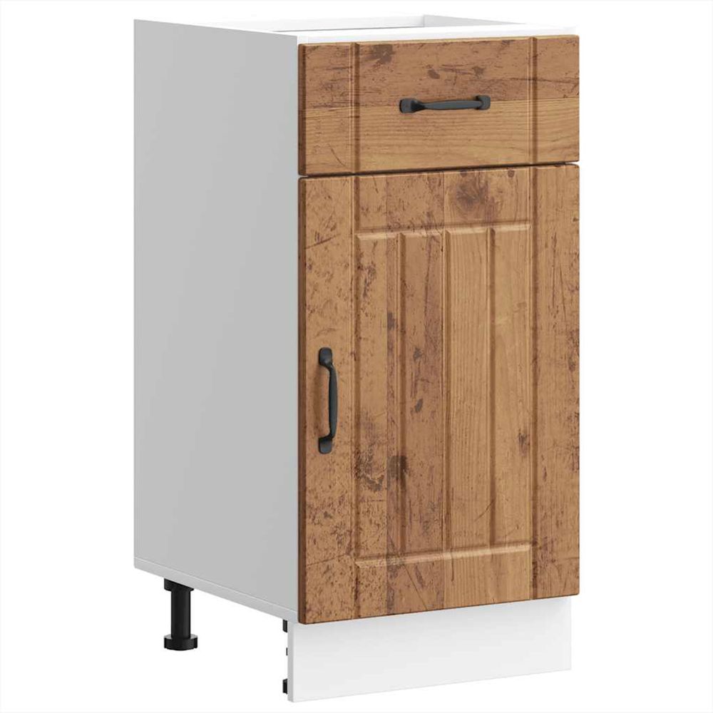 Armoire de cuisine lucca vieux bois bois ingénierie