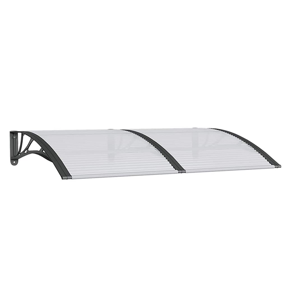 Auvent de porte noir 150x100 cm polycarbonate