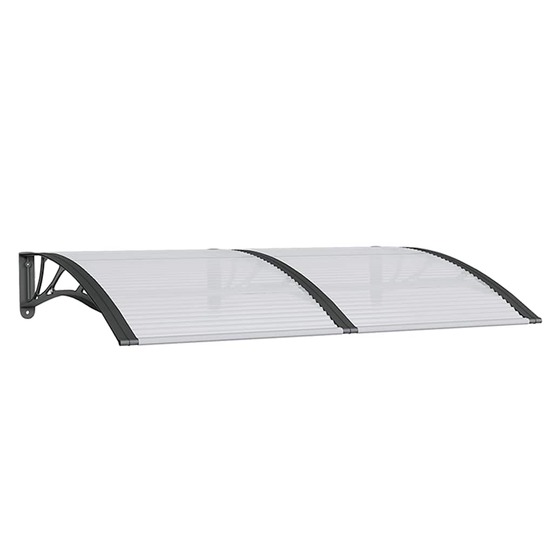 Auvent de porte noir 150x100 cm polycarbonate