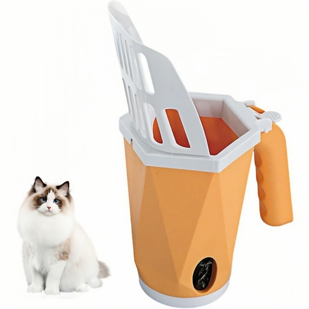 Pelle à litière pour chat - épaisse et avec support de sac