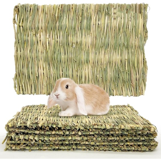 Tapis d'herbe - tissé à la main, 6 pièces pour petits animaux