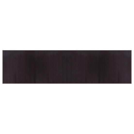 Tapis rectangulaire marron foncé 100x400 cm bambou