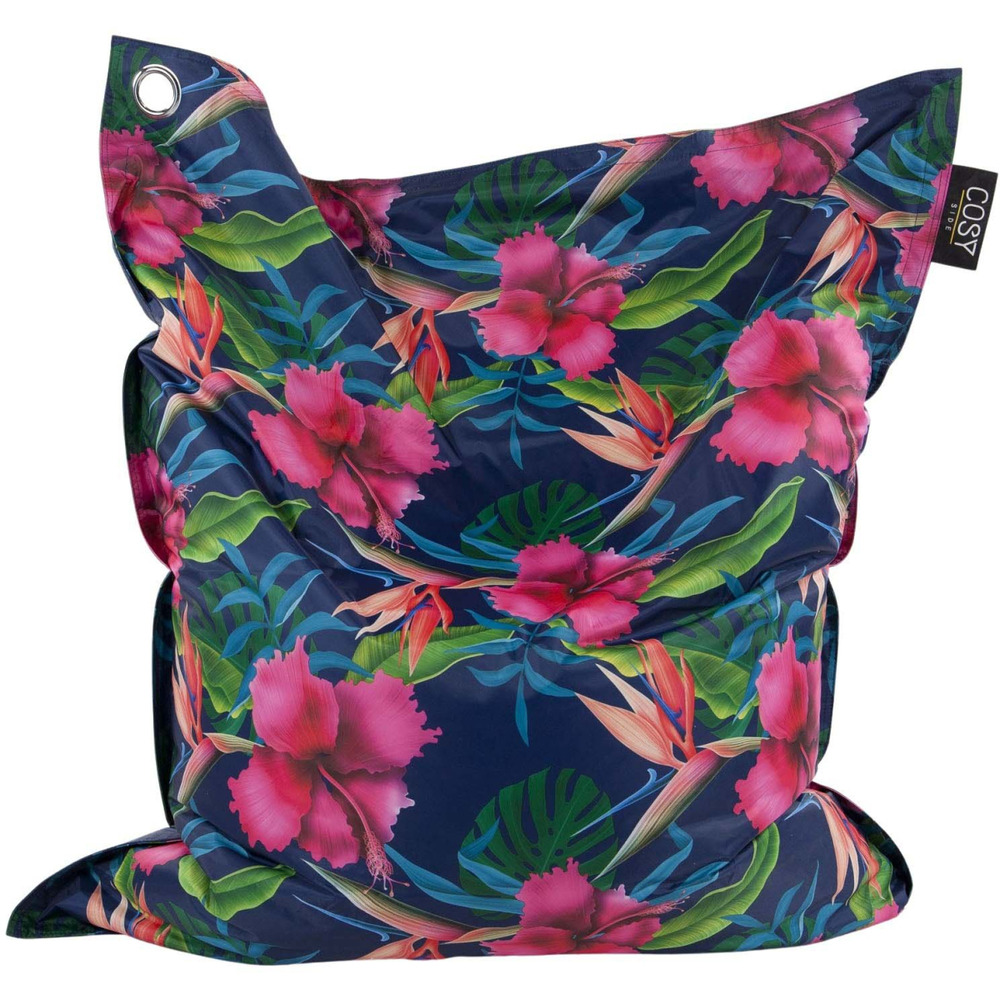 Maxi coussin imprimé intérieur extérieur 110 x 130 cm esmeralda