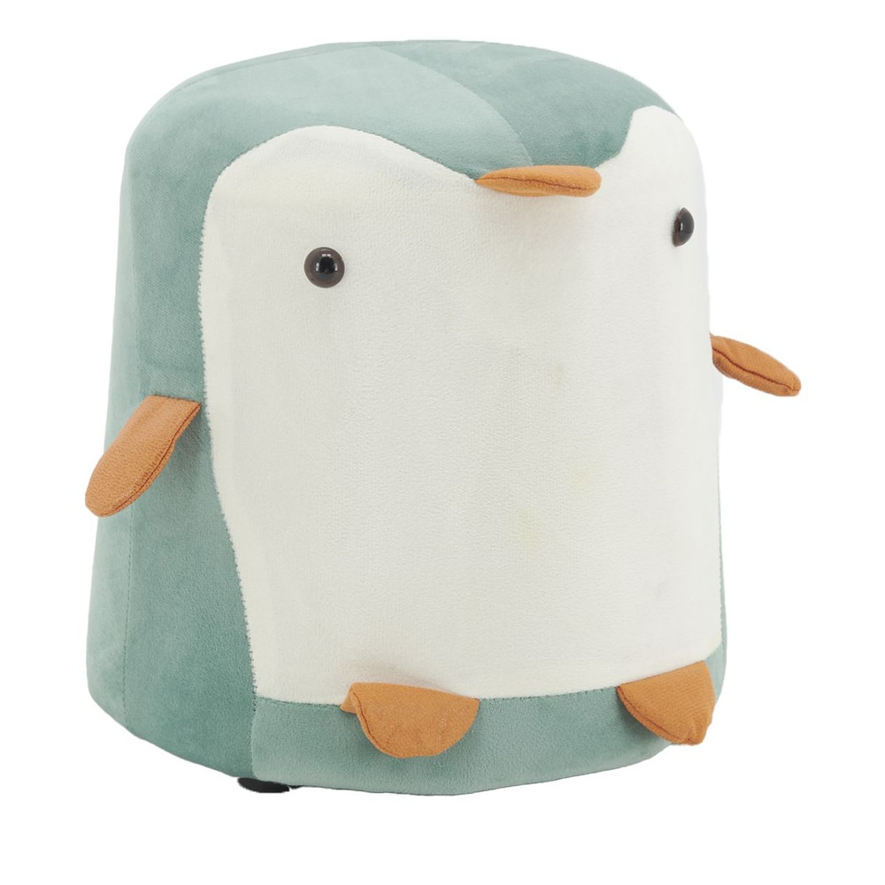 Pouf pingouin en velours