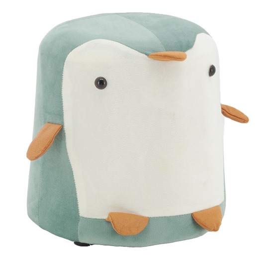 Pouf pingouin en velours