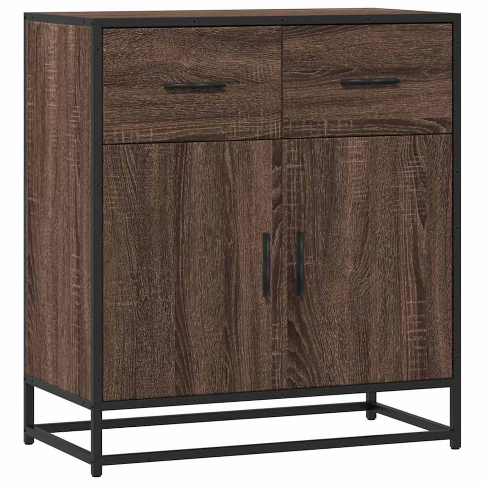 Buffet chêne marron 68x35x76 cm bois d'ingénierie