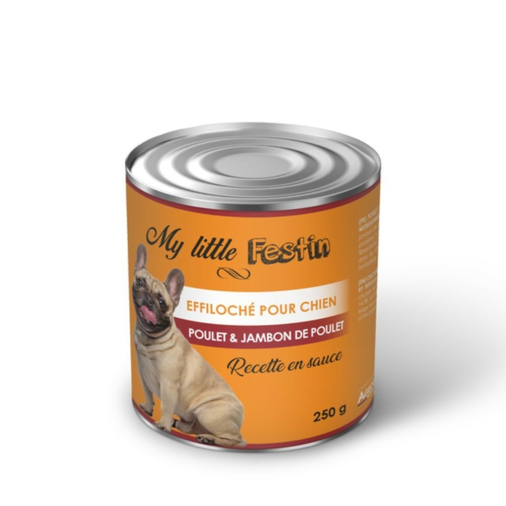 My little festin - pâtée chien filet poulet / jambon 250 g