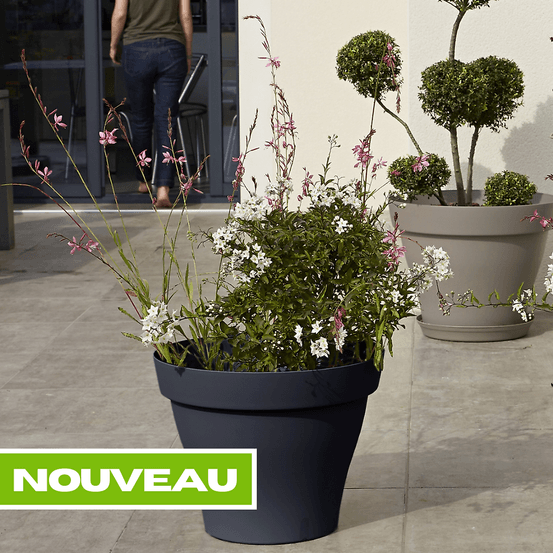 Pot rond capri - gris clair