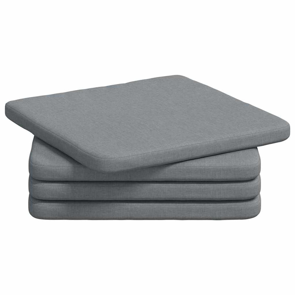 Coussins de siège 4 pcs gris clair 40 x 40 x 3 cm tissu