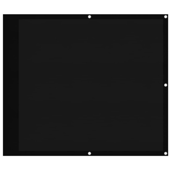 Écran de balcon noir 90x800 cm 100% polyester oxford