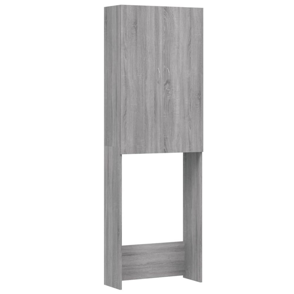 Meuble pour machine à laver sonoma gris 64x25,5x190 cm