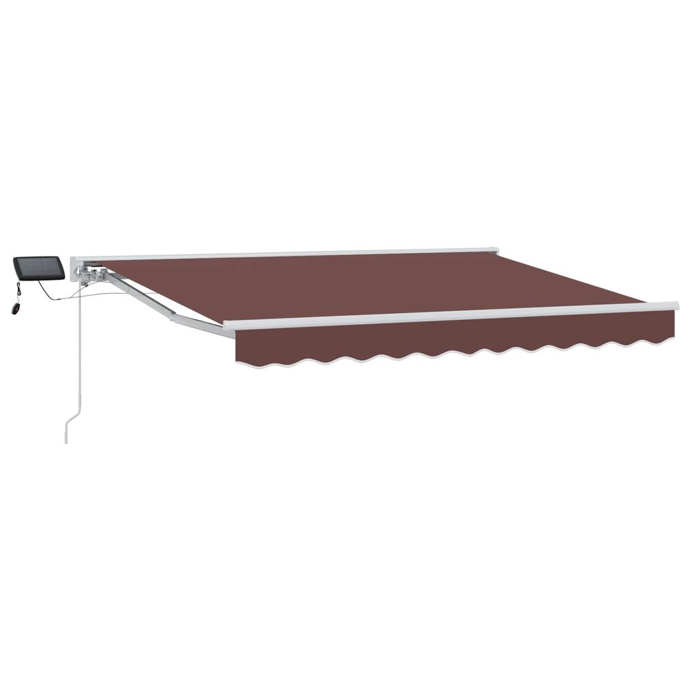 Cadre de store manuel avec leds marron et blanc 3 x 2,5 m