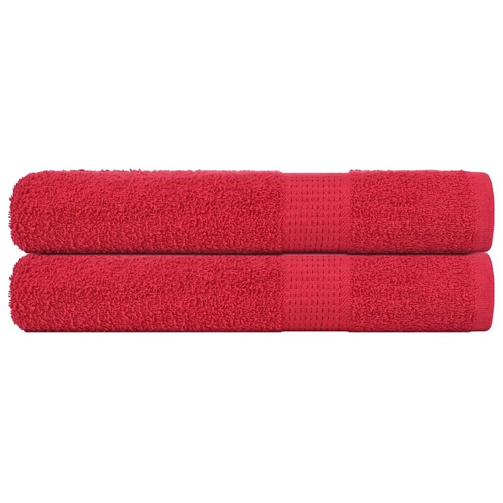 Serviettes de sauna frogn 2 pcs rouge 80x200 cm 360 g/m²