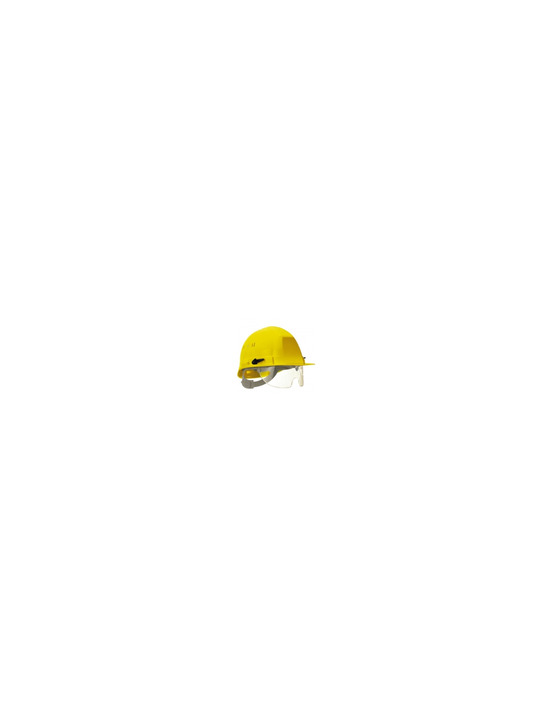 Casque chantier visioceanic en397 jaune rb lunette incorporee