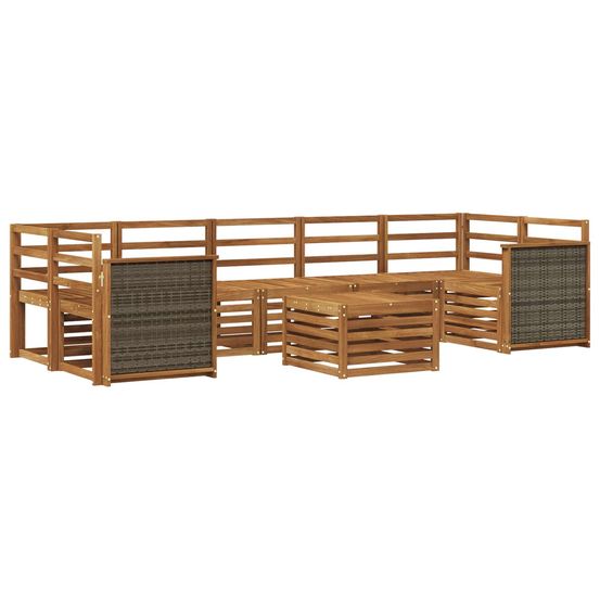 Ensemble de canapés d'extérieur 8 pc naturel