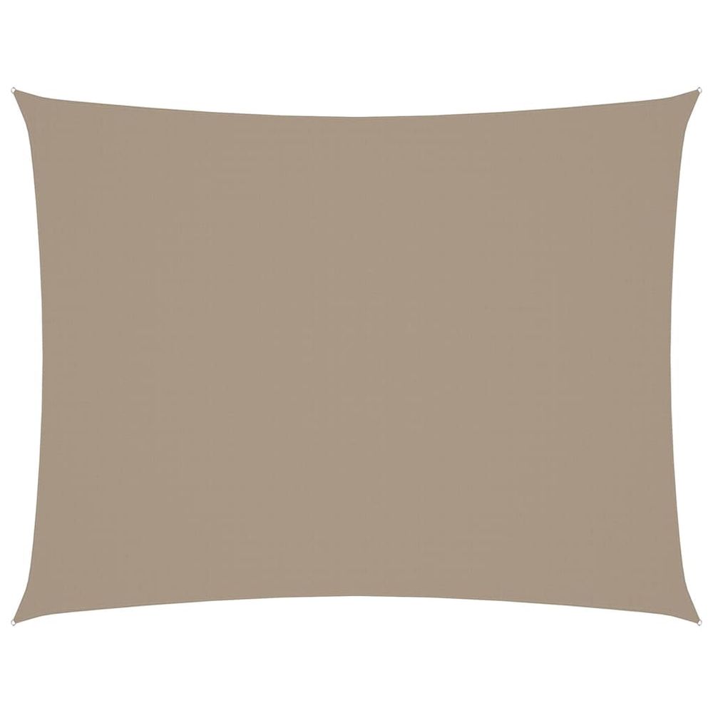 Voile de parasol tissu oxford rectangulaire 2x3 m taupe