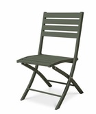 Marius - chaise de jardin pliante en aluminium vert kaki