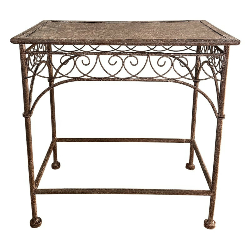 Ensemble de 2 tables d'appoint fer 60x40x58cm