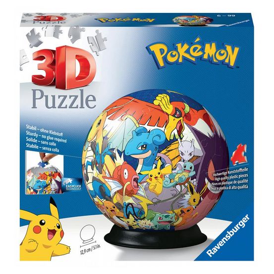 Puzzle 3d rond 72 p - pokémon