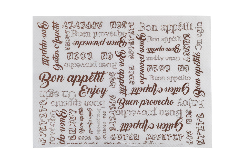 Nappe individuelle en papier blanc 