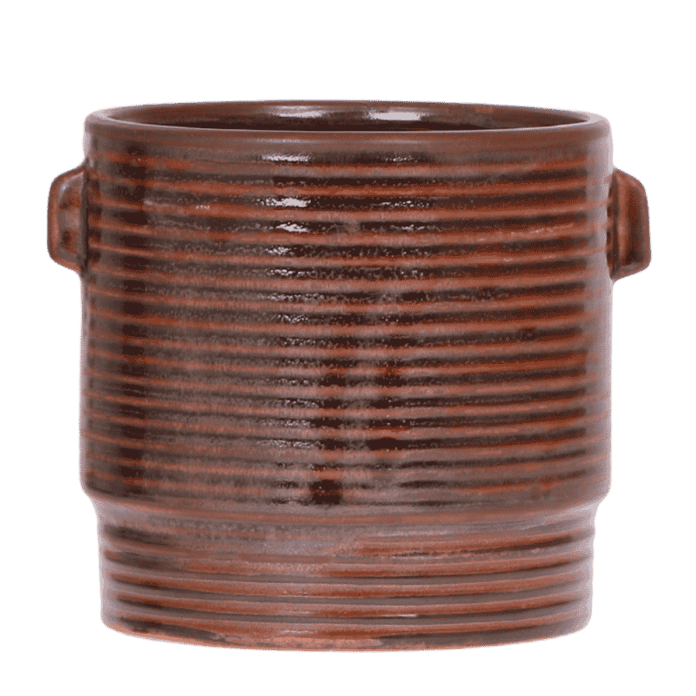 Cache-pot sunset brun - ø12 cm x h12,5 cm